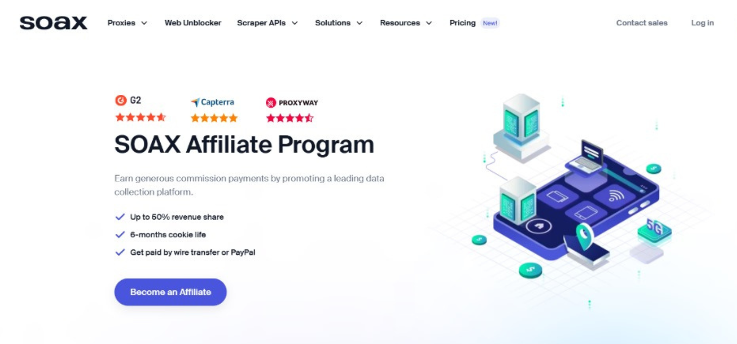SOAX Affiliate Program Review: Earn Up to 50% Commission Promoting Proxies